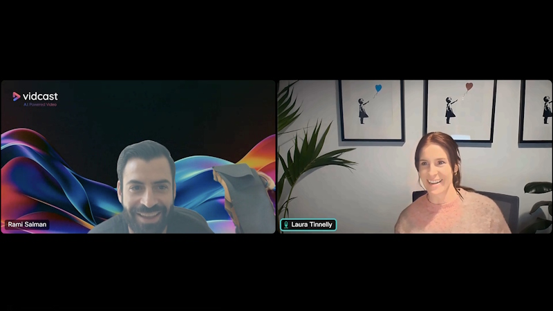 A Webex meeting screenshot, with Rami on the left and Laura on the right.