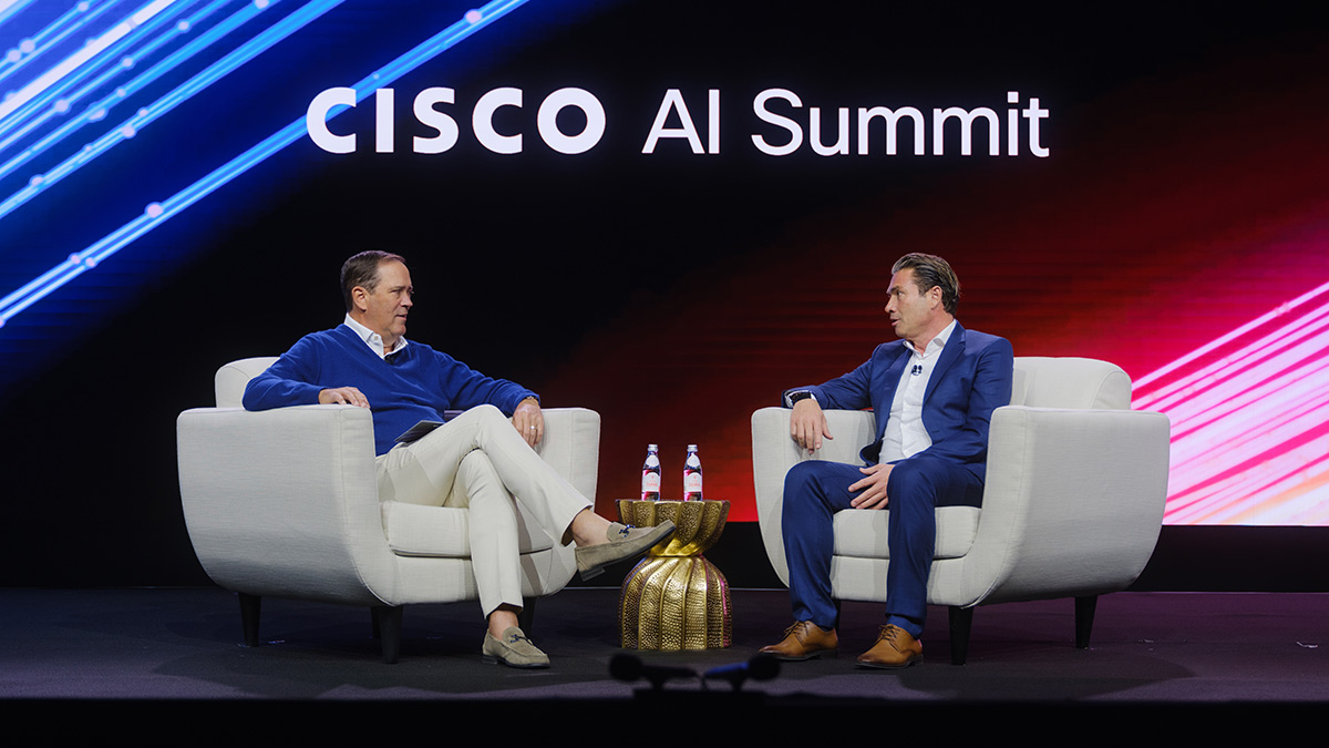 Chuck and Tareq Amin at Cisco AI Summit